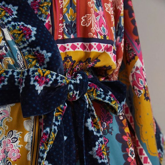 Zadie Velvet Kimono Floral Robe in M/L - Picture 4 of 4